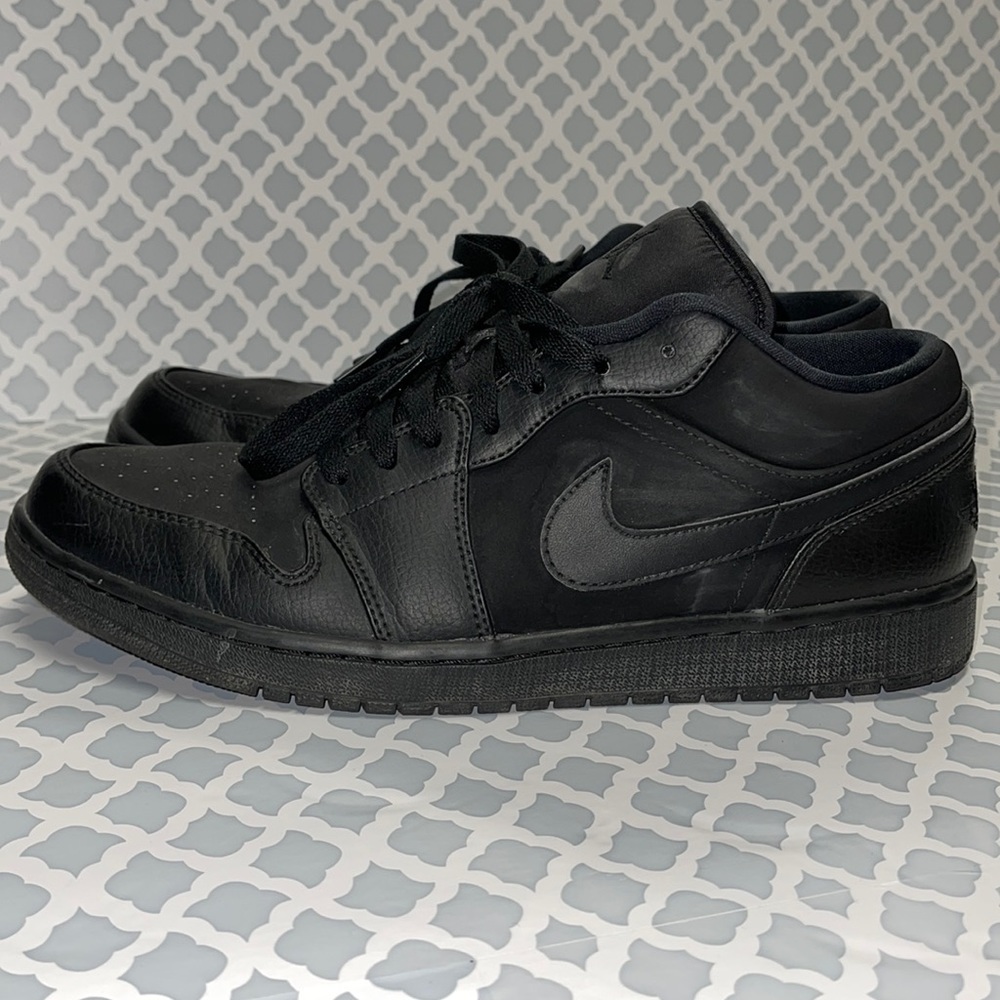 All Black Low Rise Air Jordans -Slightly Worn